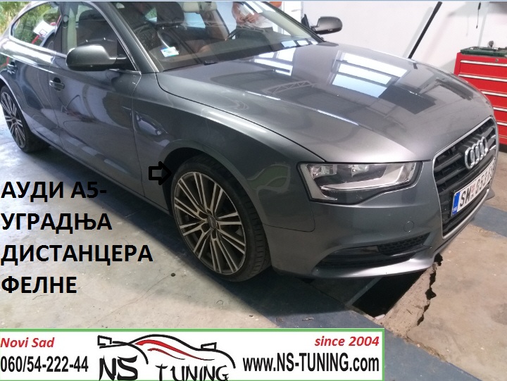 audi a5 distanceri felne 5x112 15mm srafovi produzeni 14x1.5 ugradnja novi sad tuning